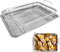 2 in 1 Oven Grill Tray Air Fryer Rack, Chips Crisper Basket Tray Sheet, Oven Baking Tray with Rack, Stainless Steel Cookie Pan Baking Tray, Microwave Mesh Crisping Gril
