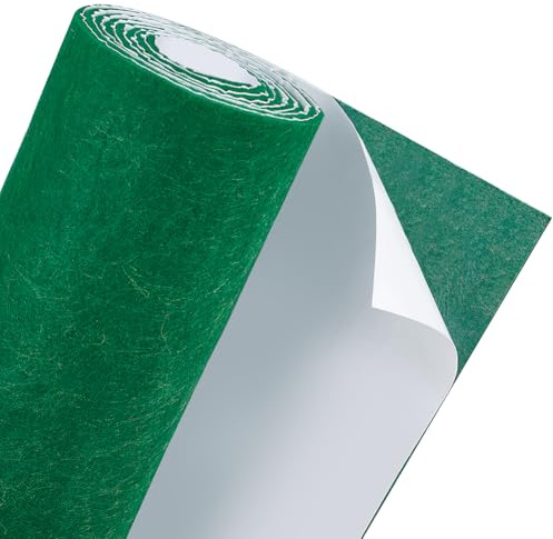 BENECREAT Rotolo di feltro verde, 2 m x 30 cm, autoadesivo, in feltro da 3 mm, per tavolo in feltro, fai da te, artigianato, patchwork