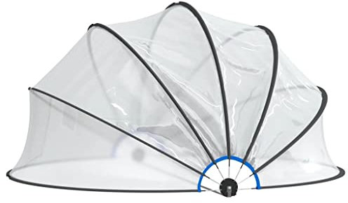 Pool Dome Round 467x234 cm PVC, Transparent, wenjingqiUK-93815