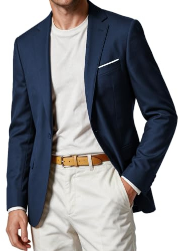 WYWK Mens Blazer Smart Casual Slim Fit Suit Lightweight Jacket Sports Coat | Breathable Fabric,Wrinkle Resistant,Blazer UK,Real Pockets,Single Button,Light Shoulder padding,Business,Wedding,Travel