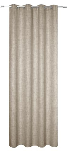 Clever-Kauf-24 Ösenschal Leinen | Taupe | Blickdicht | BxH 140x245cm |
