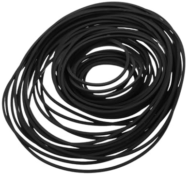 TOGEVAL 120 St Gummiband för Kassettspelare och Skivspelare Platt Drivrem för Skivspelare Bandspelare och Dvd-spelare Stabil Uppspelning och Lågbrus Kompatibel med Olika Inspelningsenheter