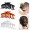 3 Stück Kunststoff Haar Klaue Clips,11 cm Große Haarklammer, Vintage Einfache Rutschfest Haarspangen, Haarnadel Dicke Haare Klaue Klammern Zubehör für Frauen Mädchen, Schwarz, Braun, Klarer Kristall