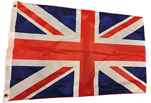 NWFlags Outdoor Heavy Union Jack Flag 3ft x 2ft 110d Knitted Polyester Suitable for Flagpoles