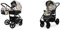 BabyLux Miracle 2-in-1 Baby Kinderwagen Tief und Kinderwagen mit Zubehör Verstellbar und faltbar Aluminium Konstruktion Wasserdicht Nicht abnehmbare Räder Gold Leaf
