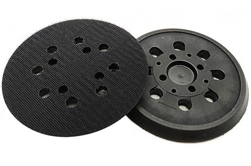 Plateau de ponçage 125 mm - Plateau de support Velcro pour Bosch, plaque de ponçage 125 mm avec velcro, accessoires pour ponceuse excentrique PEX 300/400 AE / 4000 AE/AdvancedOrbit 18 (noir)