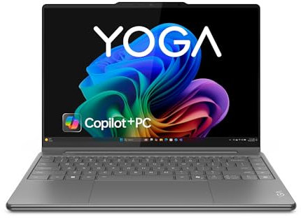 Lenovo Yoga 9i 2-in-1 Aura Edition Laptop | Copilot+ PC AI | 14 WQUXGA OLED Touch Display | Intel Core Ultra 7 | 32GB RAM | 1TB SSD | Intel Arc 140V Grafik | Windows 11 Home | QWERTZ | Luna Grau