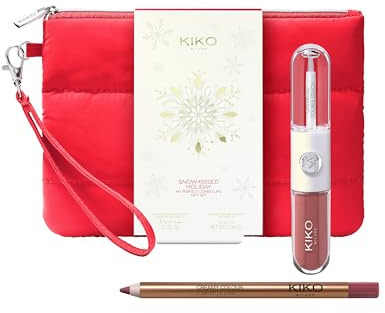 KIKO Milano Snow-Kissed Holiday My Perfect Combo Lips Gift Set-02, Kit De Regalo Para Maquillaje De Labios: Unlimited Double Touch Y Lápiz De Labios
