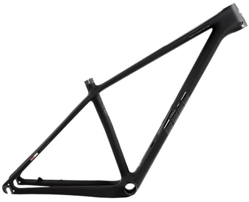 HIMALO 27.5/29er Carbon Fibre Mountain Bike Frame 15/17/19'' XC MTB Hardtail Frame Disc Brake QR 135mm Internal Routing，1190g(Black,17'')