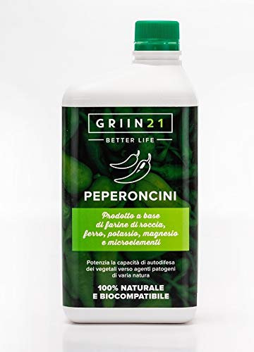 GRIIN21 Para guindilla, 100% natural y biocompatible, solución semilíquida a base de harinas de roca, hierro, potasio, magnesio y microelementos.