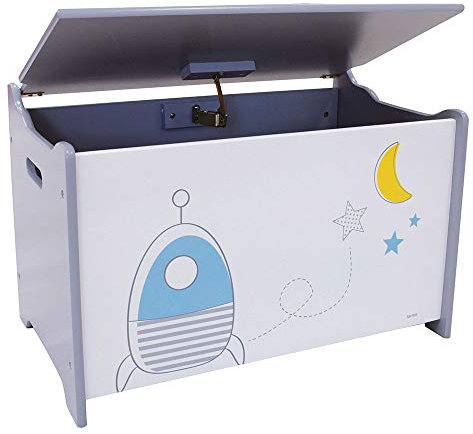 Fun House 713043 Space Spielzeugkiste für Kinder, 40 x 58 x 36 cm, Blau