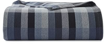 Eddie Bauer - King Size Blanket, 100% Soft Cotton Bedding for Year Round Comfort, Throw Blanket for Couch or Bed (Windsor Blue)