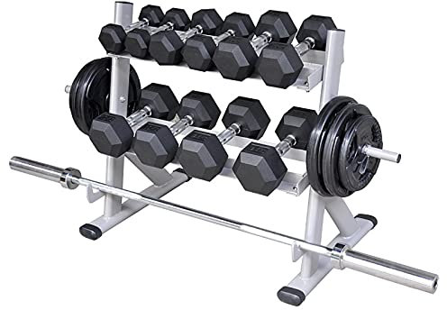 Hantelablage/Hantelständer, 300 kg aus Stahl, Ständer Ablage für Gewichte, Langhanteln und Kurzhanteln (Nur Langhantel Hantelständer verkaufen)