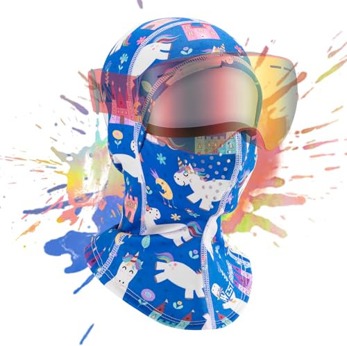 CHIMONA Kinder Sturmhaube Winter, Sturmmaske unter dem Helm, Niedliche Cartoon Skimaske mit Plus Rasing Samt, Balaclava Fahrradmütze für Verschiedene Outdoor-Aktivitäten, für Junge Mädchen 3-8 Jahre