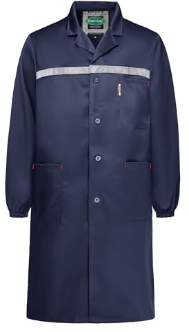Yukirtiq Camici da Lavoro Uomo Officina Camice Blu Magazzino Camici da Laboratorio Falegnameria Giacca e Divise Camice, Blu marino, XXL