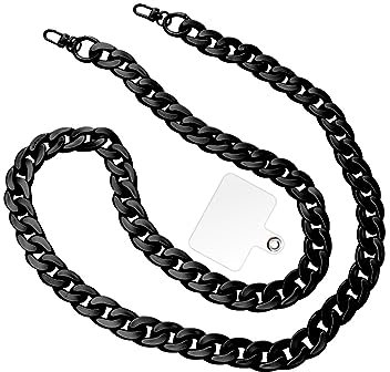 GRFIT Chaine Telephone Portable, Chaine de Telephone, 120cm Collier Telephone Portable, Chaine Telephone Sangle Telephone Cordon Téléphone, Tour de Cou Téléphone 120cm f