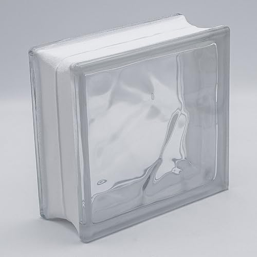 Basic Glasbaustein Wolke klar 19x19x8 cm - 6 Stück. Geeignet für Duschwand oder Trennwand