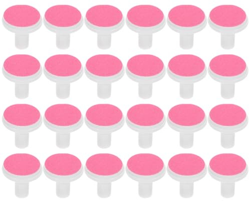 iplusmile 24 Stück Ersatz Nageltrimmer Aufsätze aus Sandpapier und Kunststoff Einfache Montage Sicher für Babys und Kleinkinder Nagelschleifköpfe für Elektrische Nagelfeilen als Ersatzpads