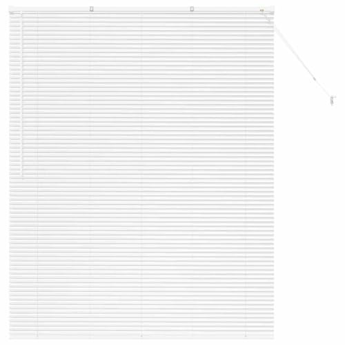 vidaXL Tendaggi a Veneziana Bianco 175 x 140 cm Alluminio, Tende a riquadro in Alluminio, Regolabili per Interni, per Controllo Luce e Privacy, perfette per la casa e L'Ufficio