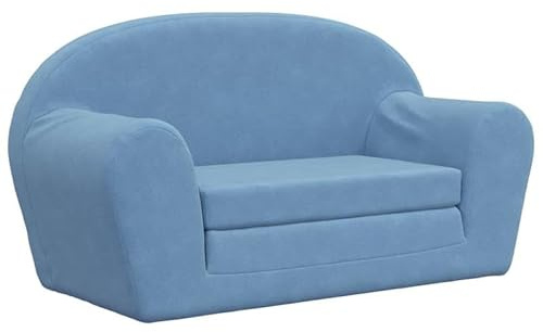 Eleganz Sofá cama infantil de 2 plazas de felpa suave (100% poliéster) - Cómodo mueble para bebés y niños pequeños para habitación infantil - Acogedor espacio para dormir para niños pequeños