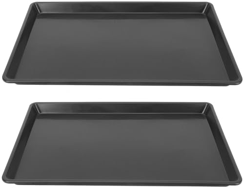 HOODANCOS 2pcs Small Dog Crate Tray 43x33cm Thickened Plastic Puppy Potty Tray Parakeet Poop Holder for Pet Crate Litter Use