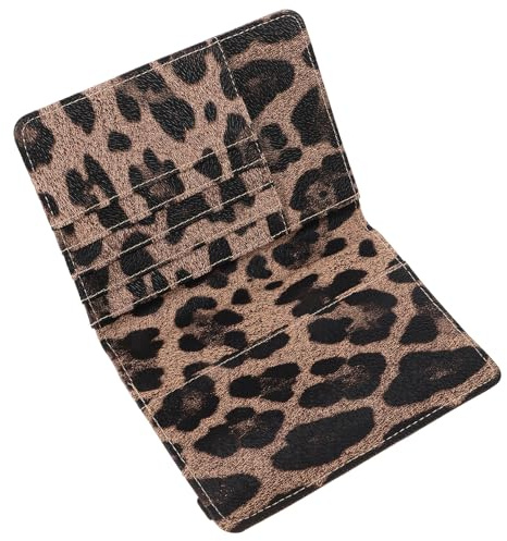 WESIEVYA Portapassaporto Rfid in PU Leggero Stampa Leopardata e Custodia Multiuso per Documenti di Viaggio