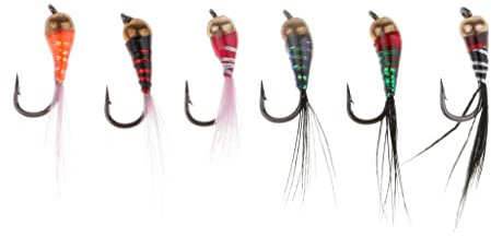 Sharplace 6X Epoxy Messing Perlen Köder Nymphe Sinkend Schnelles Fliegenfischen