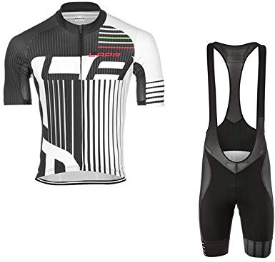 Jinlin Ensemble de Maillot de Cyclisme pour Hommes Cuissard à Bretelles 3D Tenues à Manches Courtes rembourrées Ensemble à séchage Rapide pour vélo de Route VTT