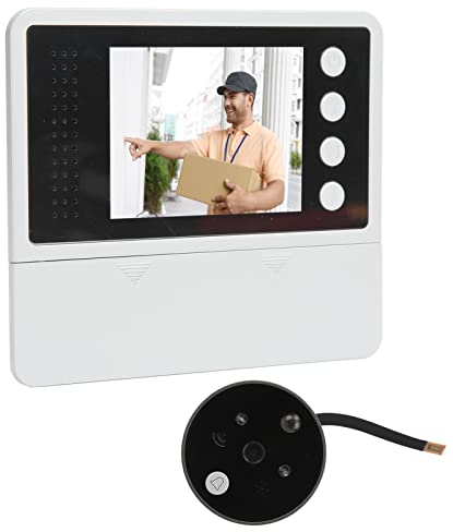 Sonew Judas de Porte Numérique avec écran LCD 3 Pouces, Vision Nocturne Interphone 2 Voies 4 Sonneries pour Maisons Appartement Bureau