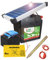 Eider Weidezaungerät Cowboy B5000 - mit 12V Akku & 10 Watt Solarmodul - nahezu wartungsfrei - Akku Wird über die Sonne wiederaufgeladen - Made in Germany