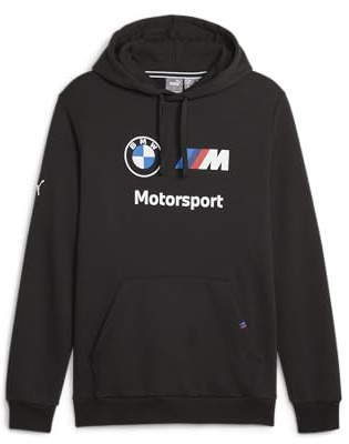 Puma BMW M Motorsport Essentials Fleece Hoodie Sweatshirt à Capuche, Noir-ah23, XL Homme