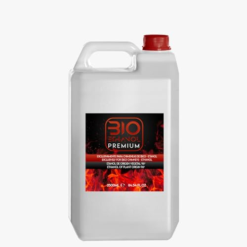 Garrafa 2,5 litros Bioetanol Premium para chimeneas | Etanol Origen Vegetal