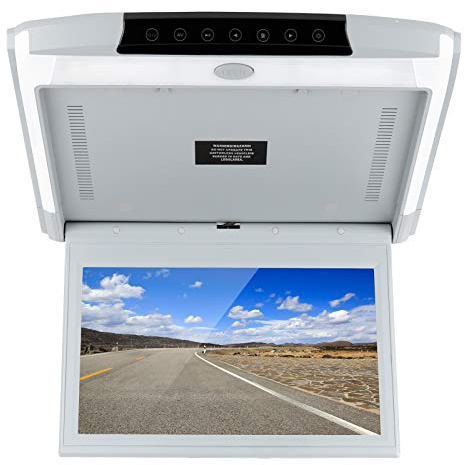 Reproductor de Techo para automóvil, Reproductor de Video para automóvil con Pantalla de Monitor Superior para automóvil HD 1080P de 11.6 Pulgadas, montado en el Techo