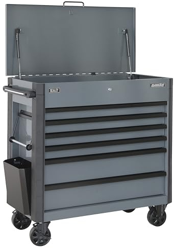 Sealey Superline Pro 6 Drawer Tool Cabinet with Ball Bearing Slides - Grey - AP366G