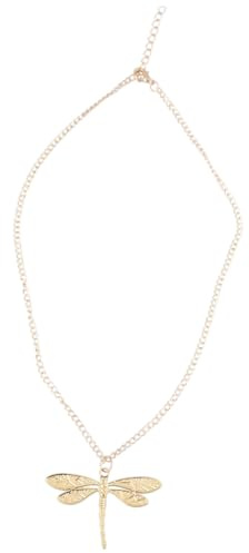 Qsvbeeqj Elegant Trollsländor zirkon hänge halsband smycken tillbehör med justerbar storlek berlockkedja för kvinnor daglig användning, Metall, Kubisk zirkonia