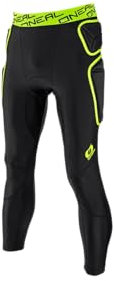 O'NEAL | Motocross-Hosen | BMX Downhill Enduro | Hochdichter Eva für den Schutz von Hüfte, Elastische Overlock-Nähte, Ergonomisch Polster | Trail Pants | Erwachsene | Schwarz Lime | Größe XL