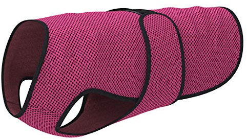 DOGZSTUFF Kühlweste für Hunde, leichte Jacke mit verdunstender Kühl-Mikrofaser-Technologie, UV-Schutz-Shirt für Strand, Größen für kleine, mittelgroße und große Hunde (M, Rose Pink)