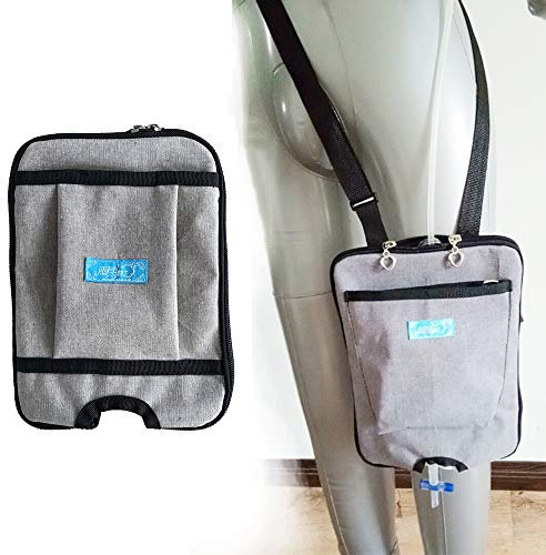 GHzzY Borsa per catetere urinario - Borse per stomia Sacchetti per Gambe per catetere Dispositivi di Fissaggio - Trasportatore di drenaggio urinario per casa, Viaggio, Sedia a rotelle e Letto,2000ml