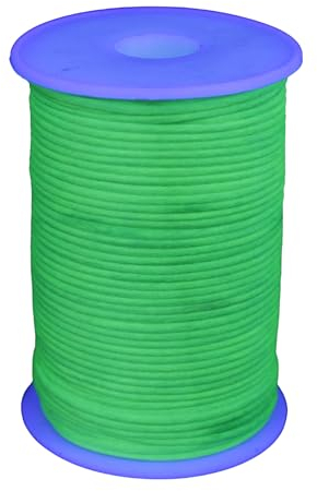 UV Floor - Neonfarbene Garnrolle - Armbandschnur - Deko-Wolle - Premium-Qualität - Neonfarbenes Zubehör - Party - Neongrün - 100m ⌀ 2mm