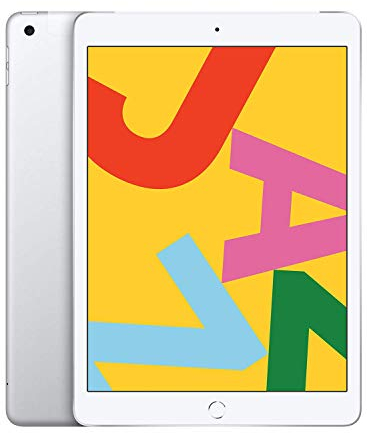 2019 Apple iPad (10.2-inch, Wi-Fi + Cellular, 128GB) Silver (Renewed)