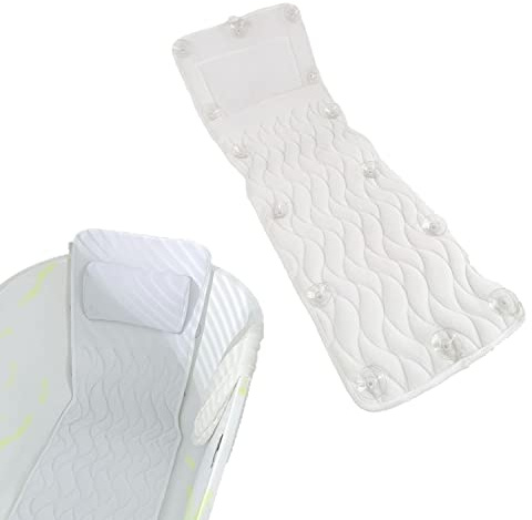 Bath Pillow Full Body Non-Slip Luxurious Padded Waterproof Cushion Mattress for Tub Bathtub