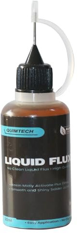 QUIMTECH Liquid Solder Flux (30 ml) I Liquid Solder Flux I Soldering Flux I Electrical Solder I No Clean Liquid Flux I Rosin Flux I Soldering Flux for Electronics I Lead Free Liquid Solder I