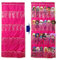 DUOLAM Hanging Over Door Toy Storage Organizer (24 Pockets), Compatible with LOL OMG Dolls Surprise Doll (Toys Not Included), (57.5''x22'') (pink)