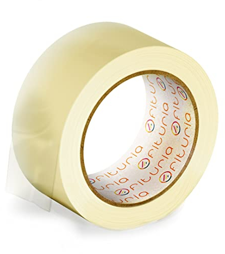 OFITURIA Cinta Adhesiva de Embalar Transparente para Embalaje de Cajas de Cartón de Envíos y Mudanzas. Precinto para Empaquetados Seguros y Resistentes (48cmsx60m - Transparente, 1 Rollo)