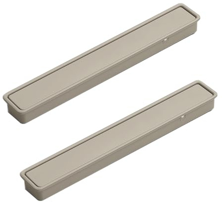 2 pezzi Maniglia a ribalta Tiretti nascoste Pomello per cassetti Multicolore in Lega di alluminio Maniglie da incasso per porta scorrevoli da incasso a scomparsa quadrato (165mm,grey2)