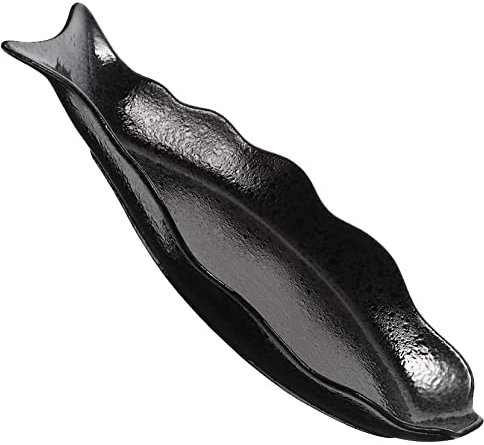 CIYODO Gedämpfter Fischteller Fischfuttertablett Gemüsetablett Utensilientablett Dessertteller Sushi Teller Bestecktablett Kuchenteller Porzellan Servierbesteck Tabletts