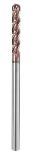 sourcing map Ball Nose End Mill 4 Flute 1/8 Diameter 1/8 Shank Tungsten Carbide Uncoated Spiral CNC Router Bits 3/4 Cutting Length Single End Ball for Carving Engraving Grinding