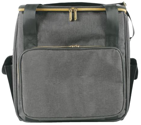 Generico Scatola di Archiviazione per Vinili - Borsa Porta Dischi con Divisori | Custodia per LP e, Organizer da Viaggio per 45 Record, Contenitore Protettivo Portatile per Collezionisti di Musica