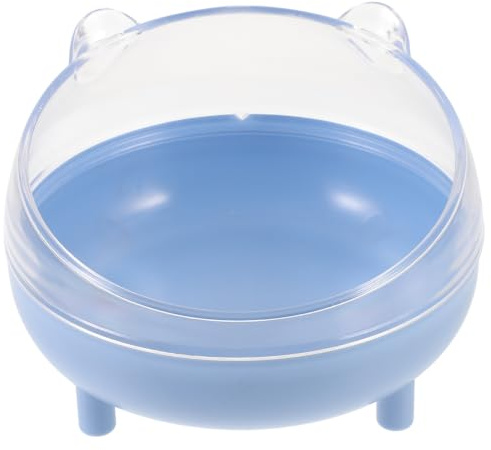 TOYANDONA Hamster Bath Container Blue Plastic Half-close Lid Box for Hamster Bathroom Small Pet Sandbox Random Color