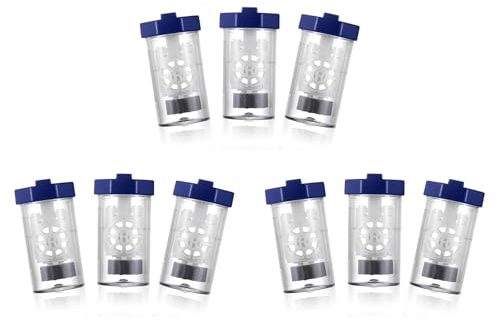 Uikdjgu 9 Pieces Hydrogen Peroxide Contact Lens Case Cleaner, Eye Scleral Contact Lens Stiff Clip Washer Machine, Portable